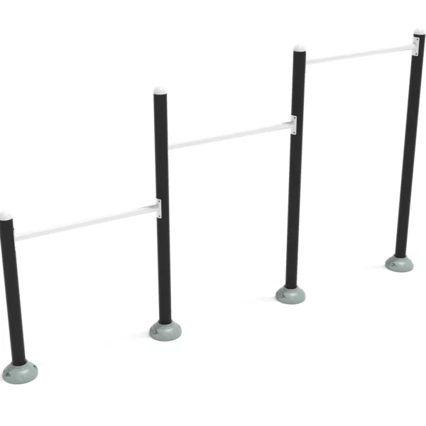 Triple Station Inclined Chin-Up Bars