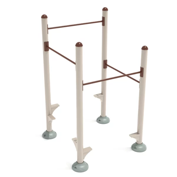 Inclined Quadruple Station Chin Up Bars