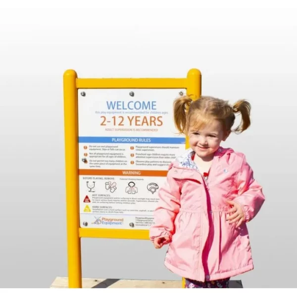 Double-Sided Safety And Welcome Sign